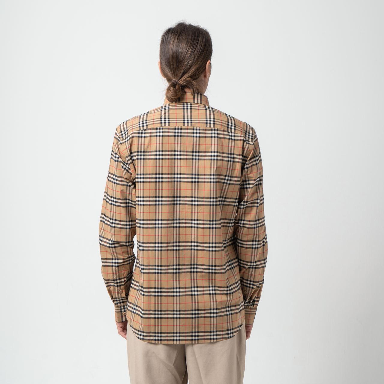 Burberry Vintage Check Long Sleeved Shirt Archive Beige Man – voilà.id