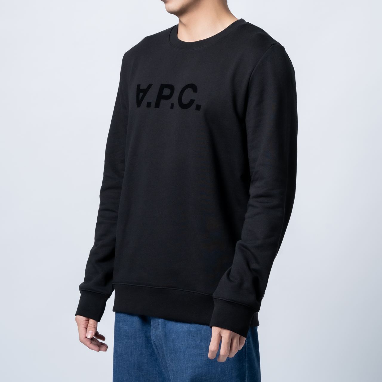 A.P.C Logo Print Sweatshirt Black – voilà.id