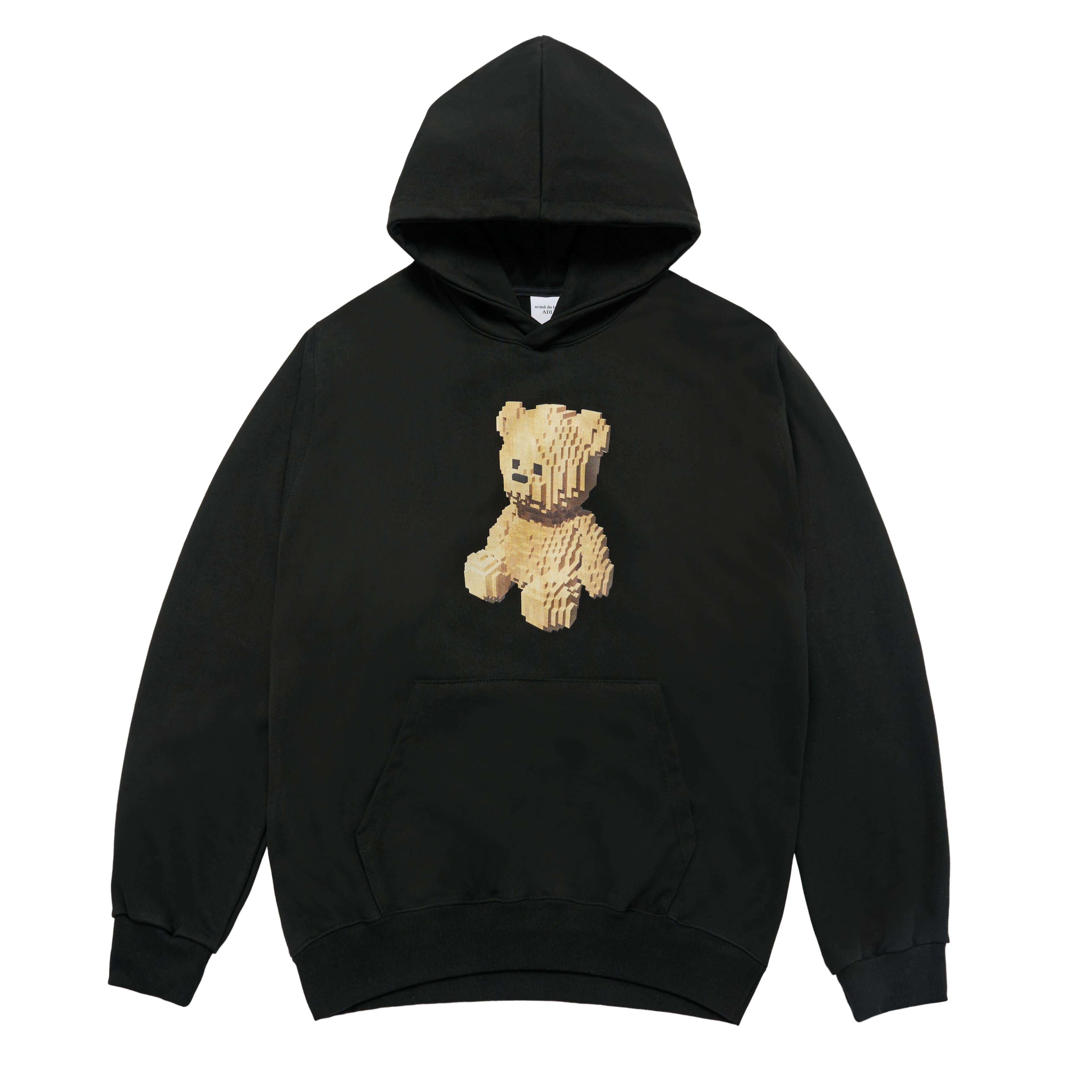 acmé de la vie Block Bear Hoodie Black – voilà.id