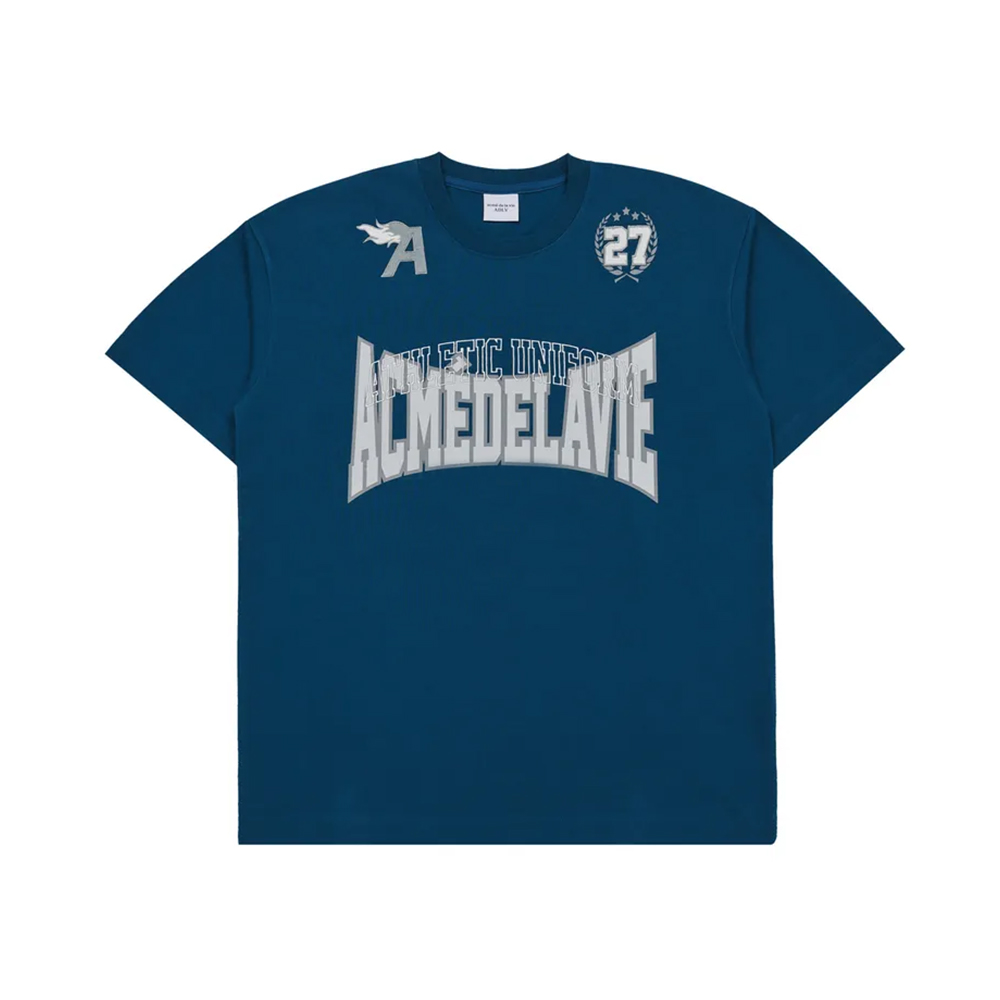 関税込★ACME DE LA VIE★SPORTY UNIFORM SHORT SLEEVE T-SHIRT acmé de la vie Lisa Sporty Uniform T-Shirt Blue – voilà.id