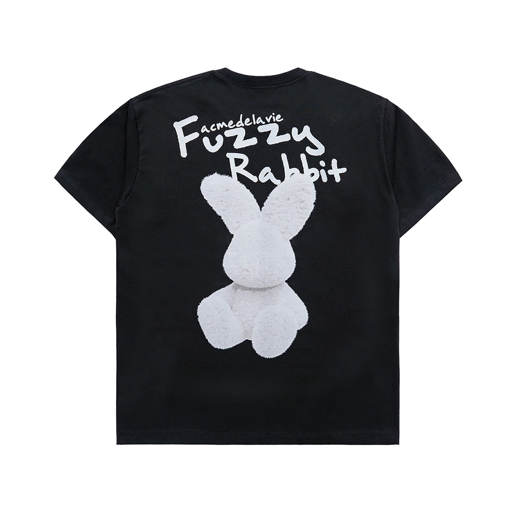acmé de la vie Doodle Fuzzy Rabbit T-Shirt Cream – voilà.id