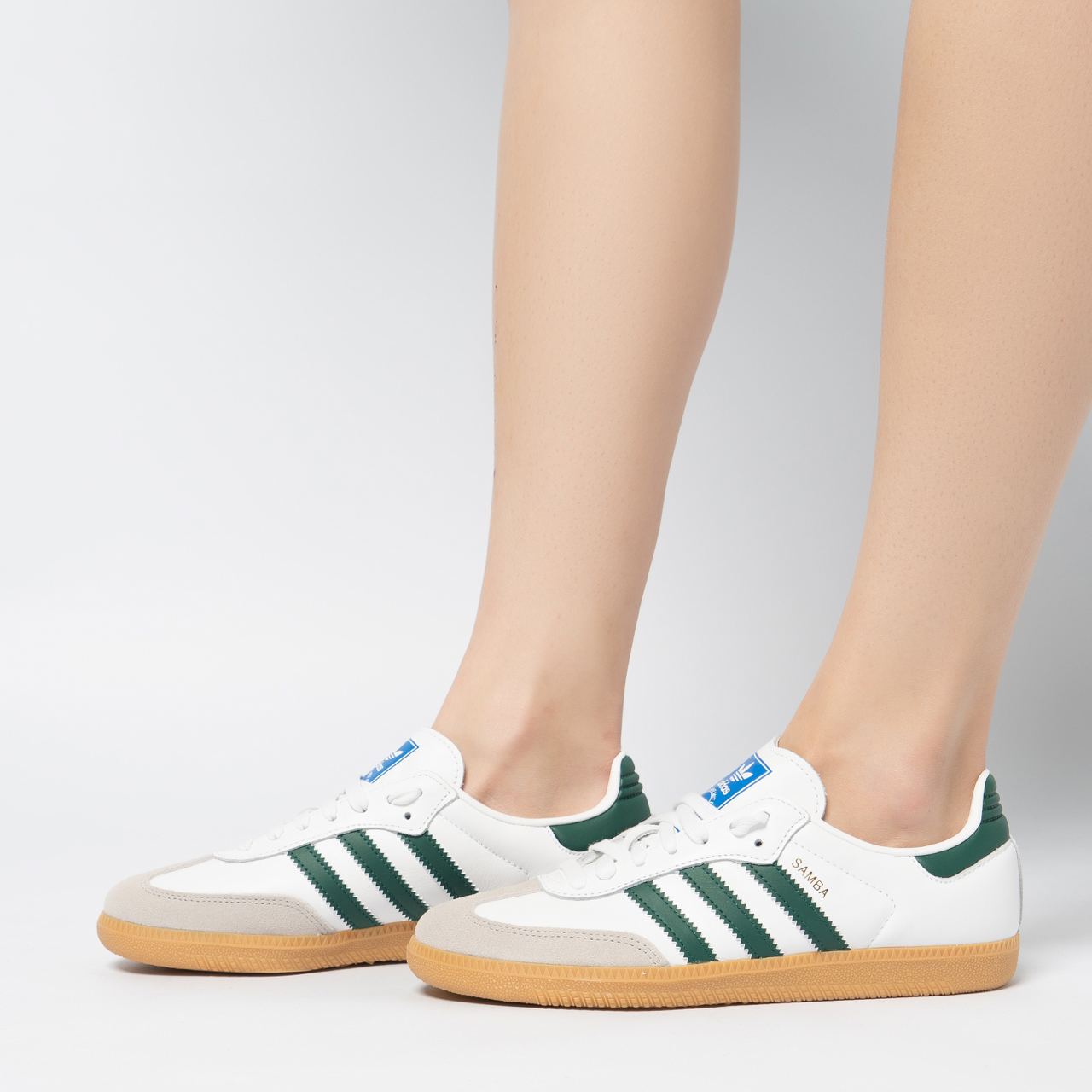 Adidas Samba OG Cloud White Collegiate Green Gum –