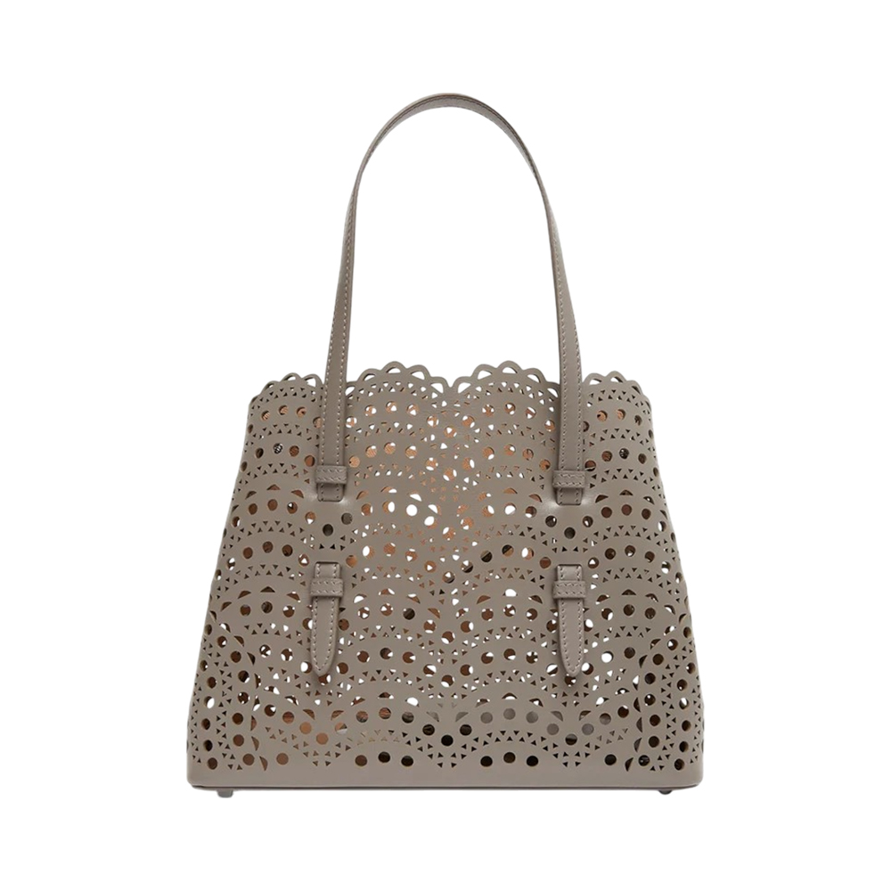 【SS25＊日本未入荷】Mina 25 E/W tote bag ALAÏA Black Mina 25 Bag In Vienne Wave Lux Calfskin | ALAÏA IN