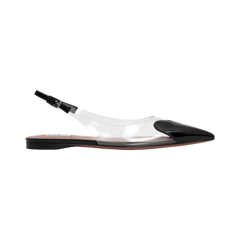 VIP【関税送料無料】希少 Alaia SLINGBACKS 55 ALAÏA Le Cœur 55 PU and patent-leather slingback pumps | NET
