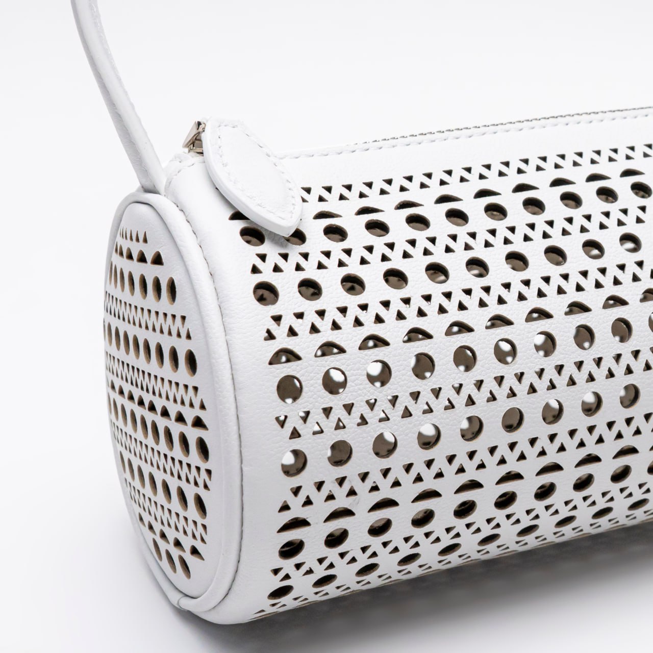 Alaia Tube Vienne Pattern Shoulder Bag Blanc Optic – voilà.id