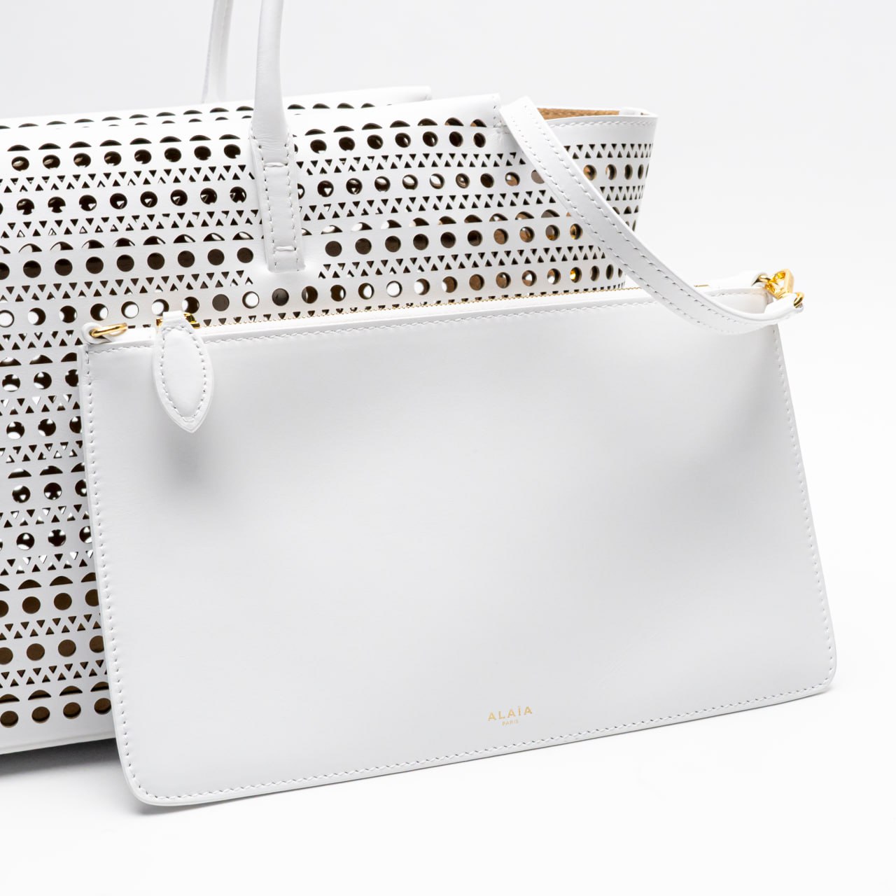 Alaïa Neo Mina 32 Vienne Calfskin Blanc – voilà.id