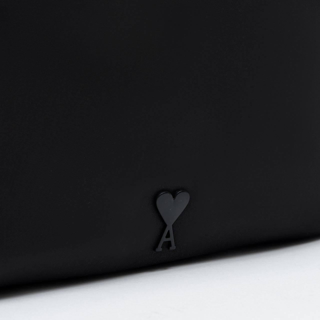 AMI Paris Black Ami de Coeur Padded Nylon Canvas Messenger