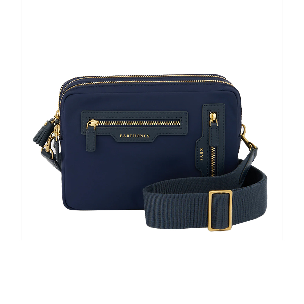 Anya Hindmarch Triple Zip Crossbody Bag Marine – voilà.id