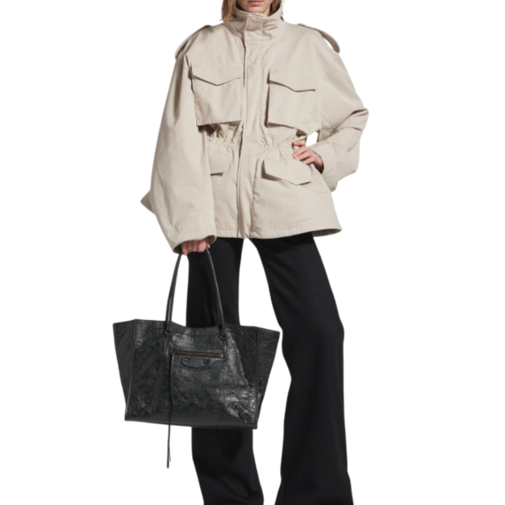 Balenciaga Le City Medium Tote Bag Lambskin Black – voilà.id 25ss
