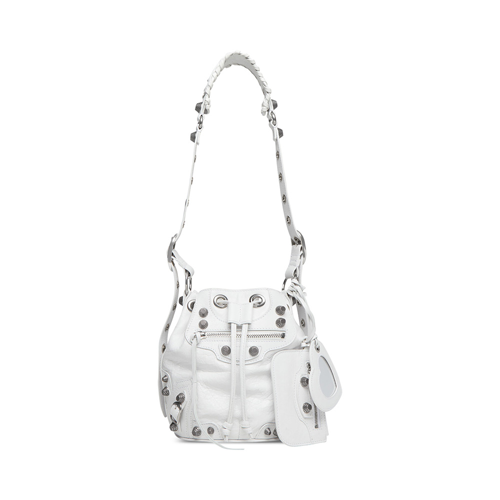 Balenciaga Le Cagole XS Bucket Bag Optic White Shw – voilà.id