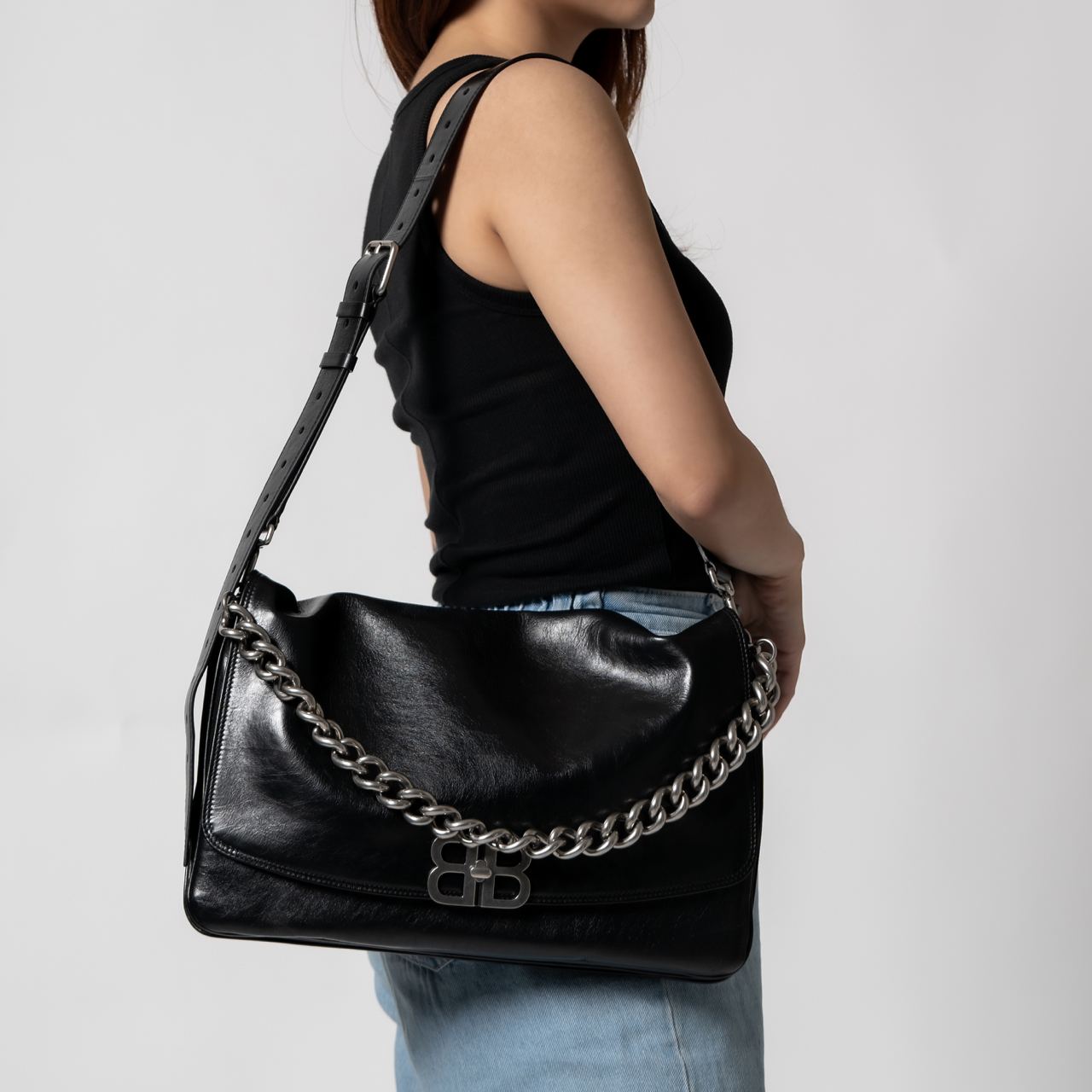 BALENCIAGA BB Soft Large Flap Bag 748488 バレンシアガ BBソフト 