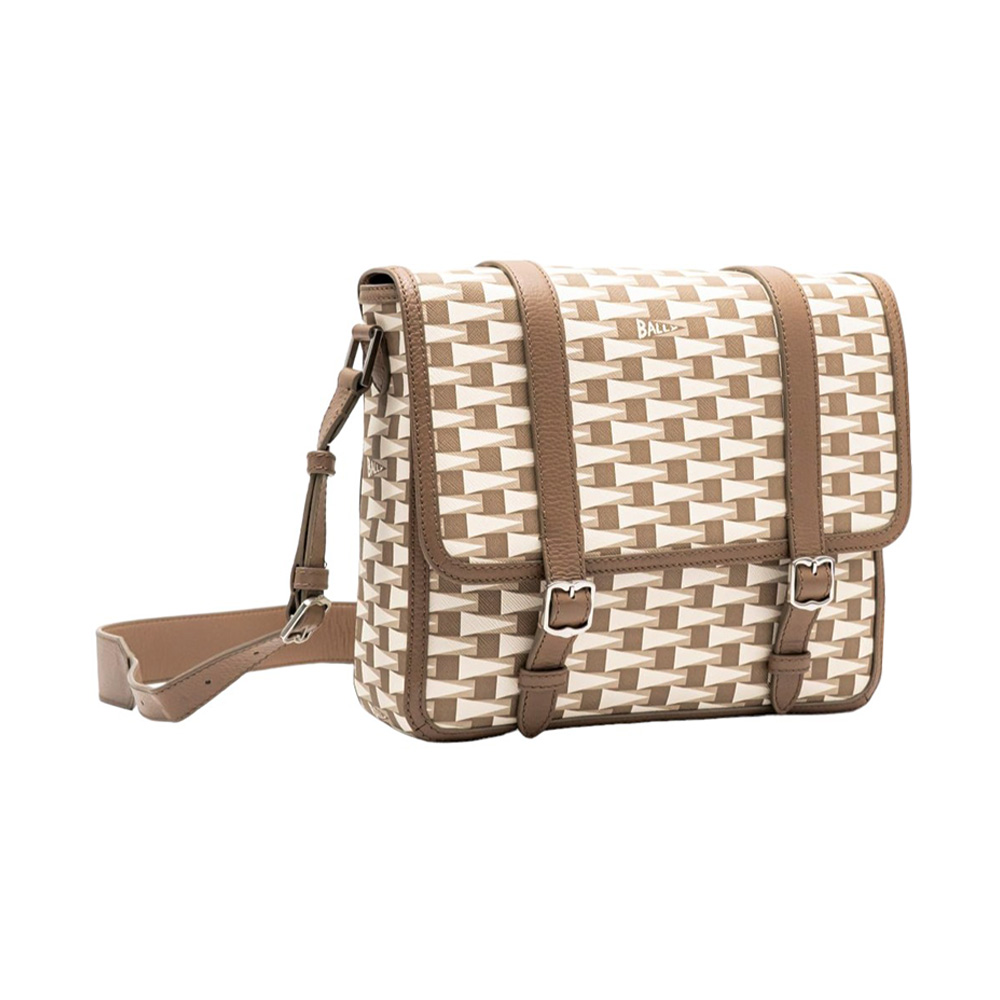 Bally Pennant Games Messenger Bag Beige –