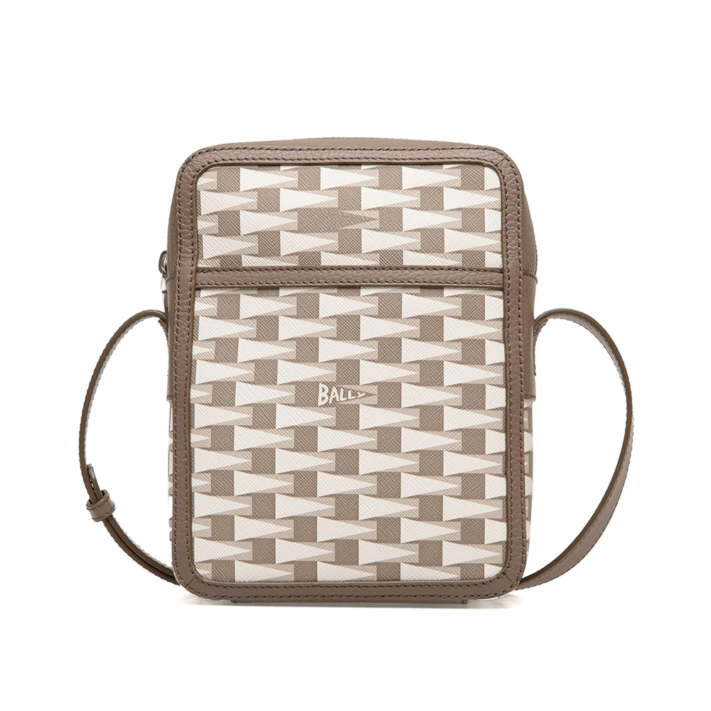 Bally Pennant Crossbody Bag Beige –