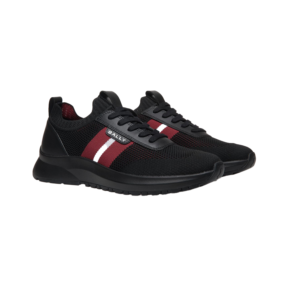 Bally Darnell-T Ouline Knit Sneakers Black Red – voilà.id