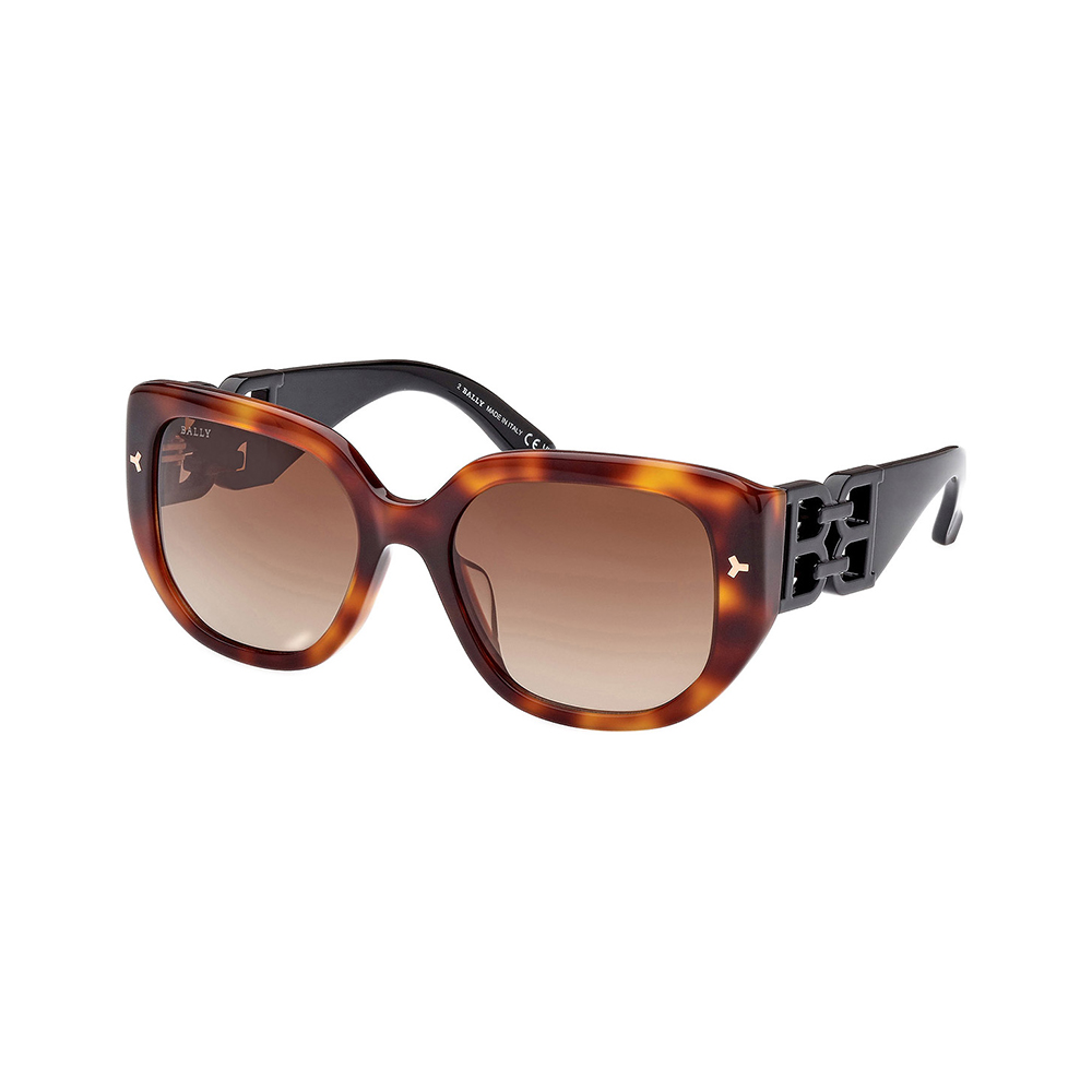 Bally BY0105-H 53F 56mm Butterfly Square Sunglasses Shiny  display picture 3