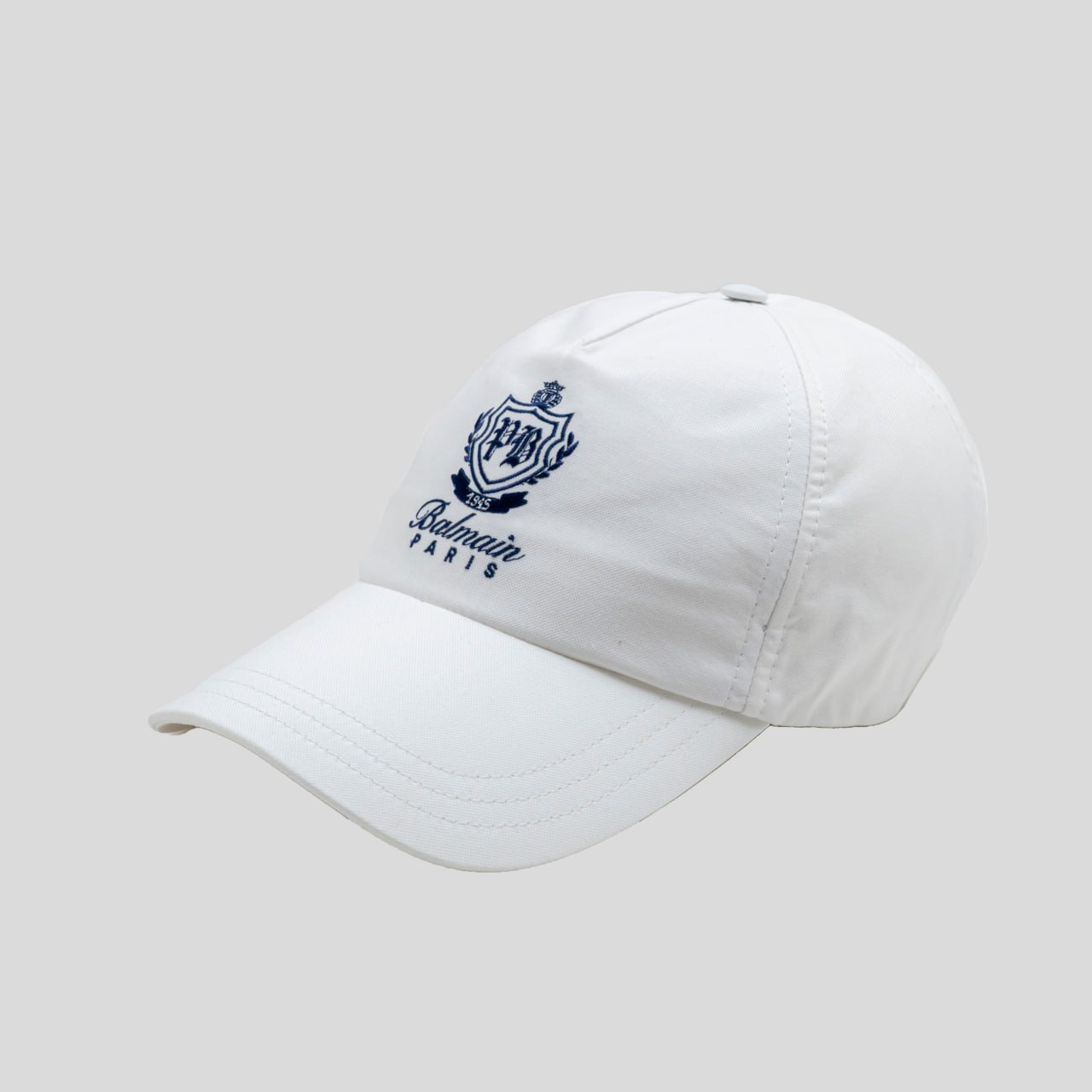 Balmain Cotton College Emblem Baseball Cap White – voilà.id display picture 1