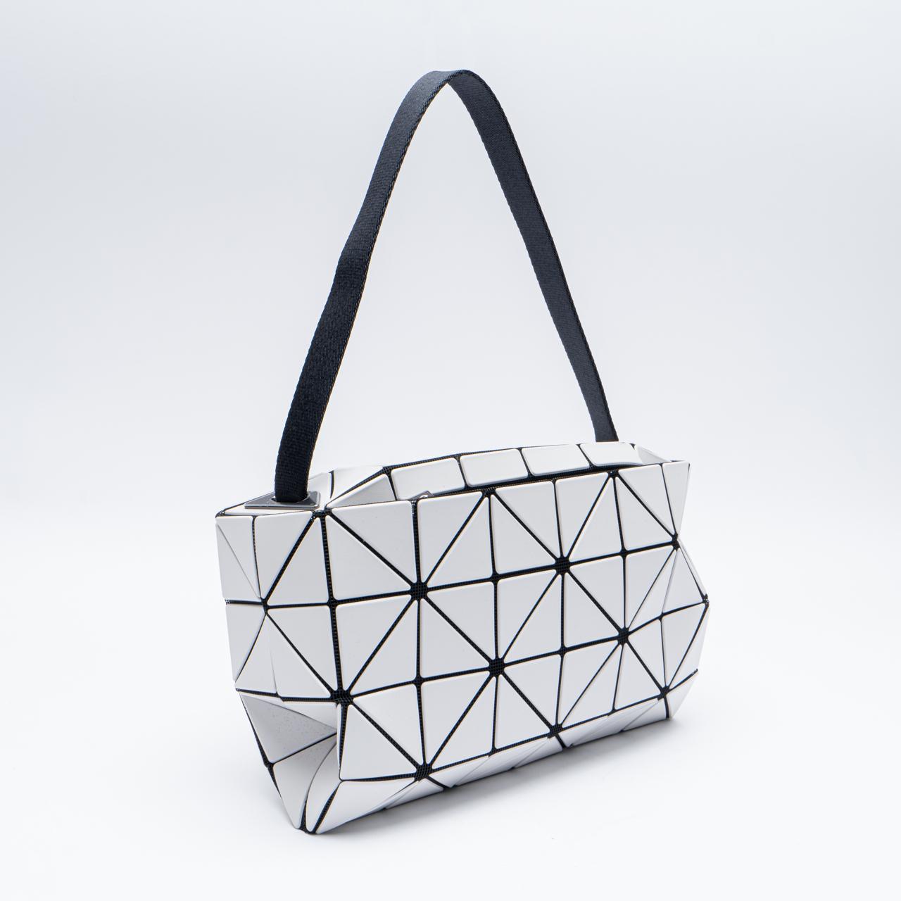 Bao Bao Issey Miyake Carton Matte Crossbody Bag Light Grey – voilà.id