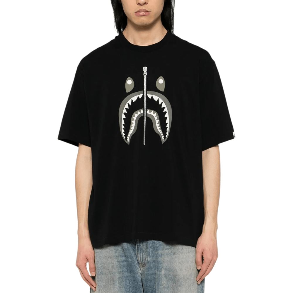 Bathing Ape Shark T-Shirt 1 with WGM Logo Black – voilà.id