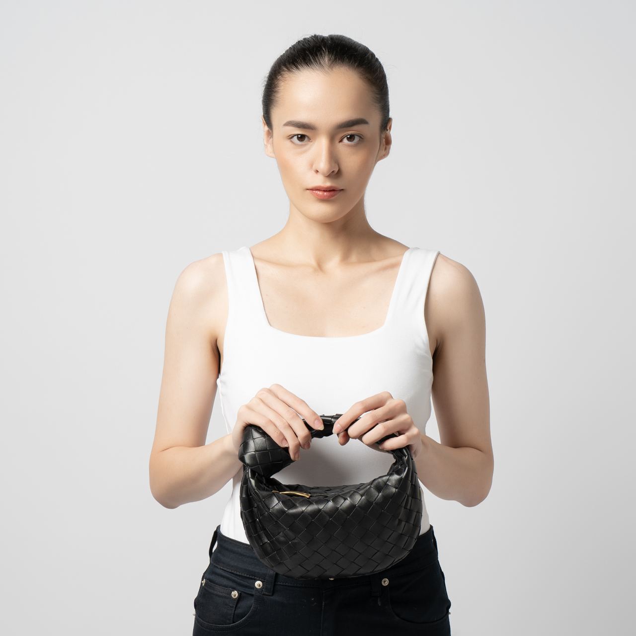 Bottega Veneta Jodie Mini Handbag Travertine Ghw – voilà.id