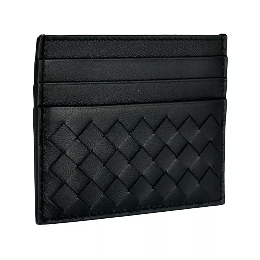 ★BOTTEGA VENETA★ Intrecciato Card Holder Black 162150V3UN1 Bottega Veneta Intrecciato Leather Zipped Card Holder