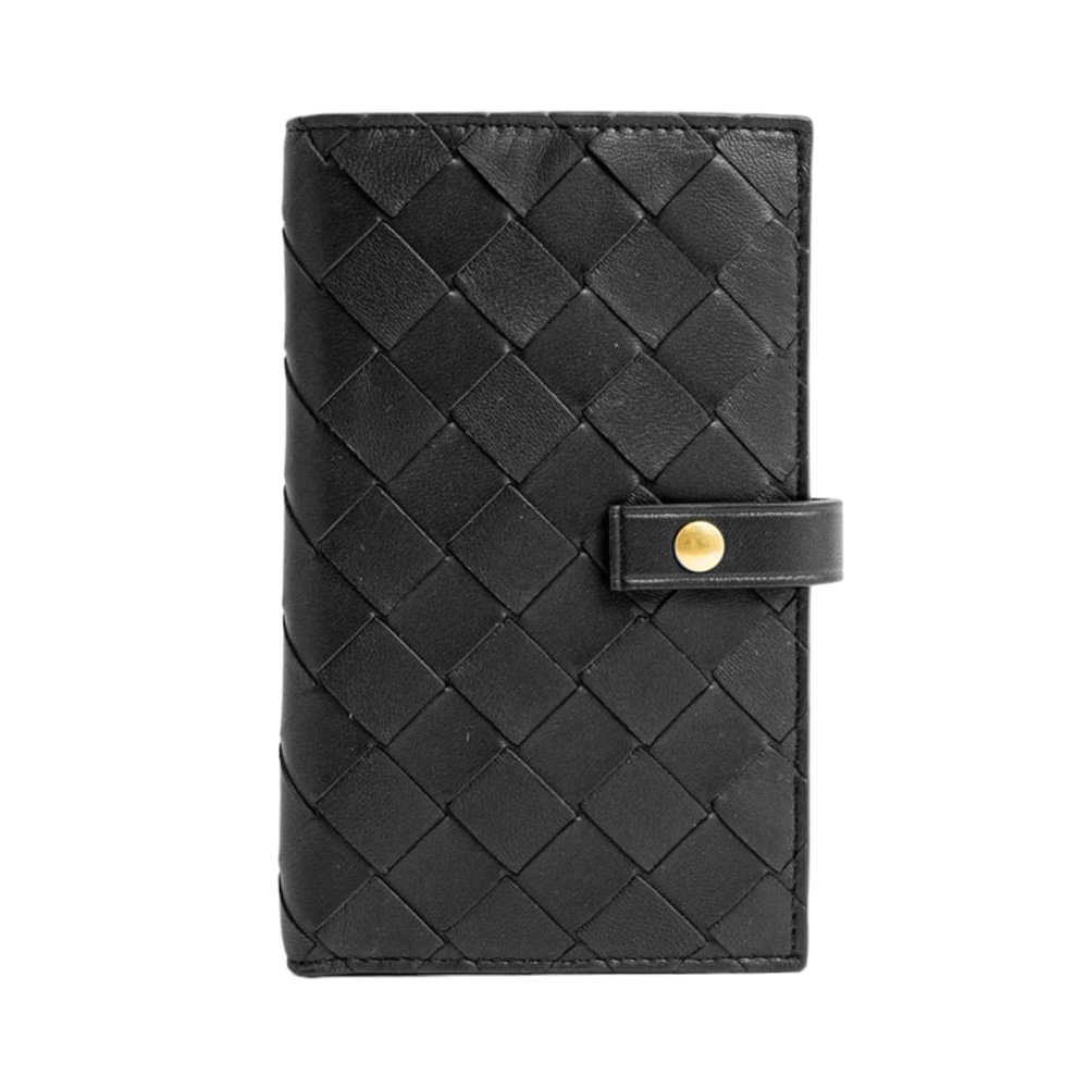 【関税＆送料込み】Bottega Veneta Braided Bi-Fold Wallet Sm BOTTEGA VENETA Bifold Wallet Intrecciato Gray Leather