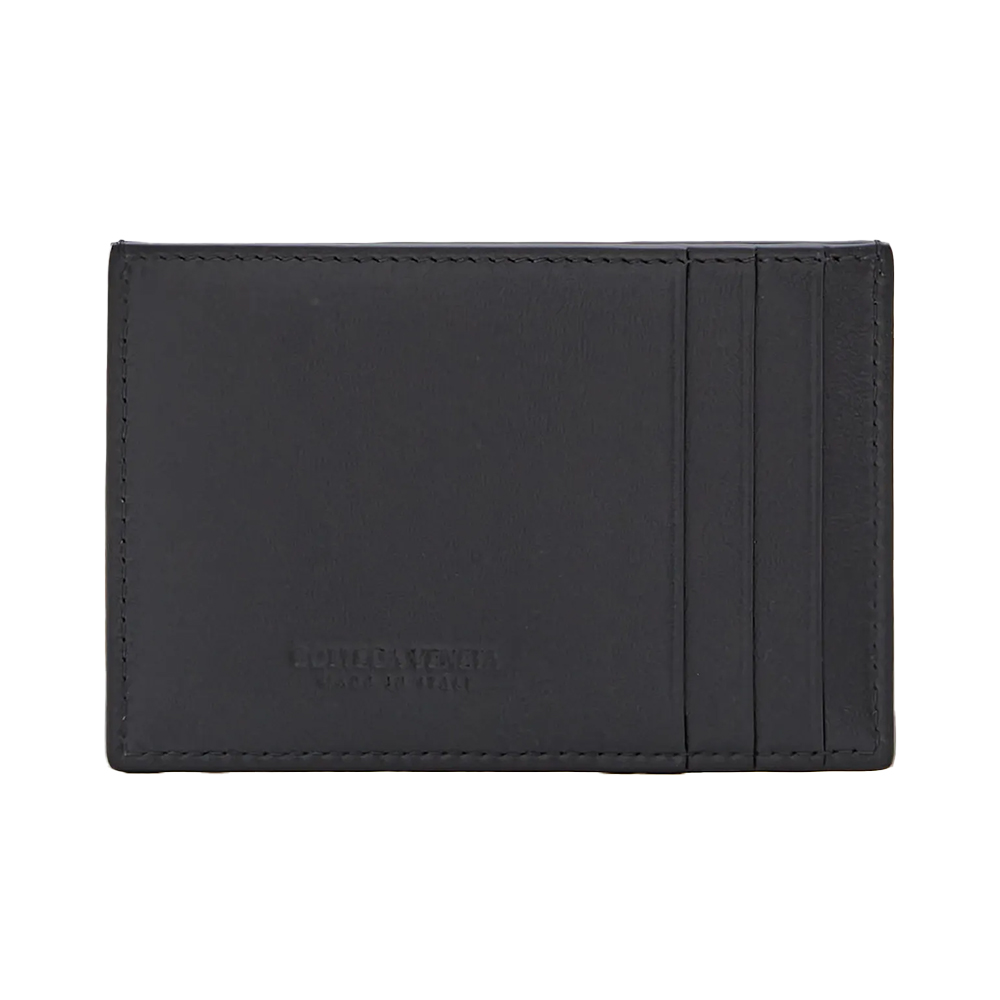 ■BOTTEGA VENETA■ Cassette 7 Slot Zip Up Card Holder Black Bottega Veneta Black Crocodile Leather Business Card Holder