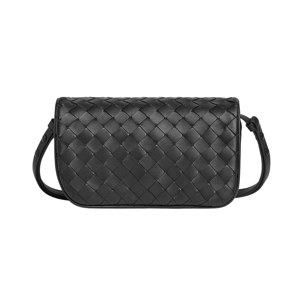 クラッチバッグ BOTTEGA VENETA INTRECCIATO PUFF POUCH ON STRAP Bottega Veneta Intrecciato Puff Pouch On Strap Black Space