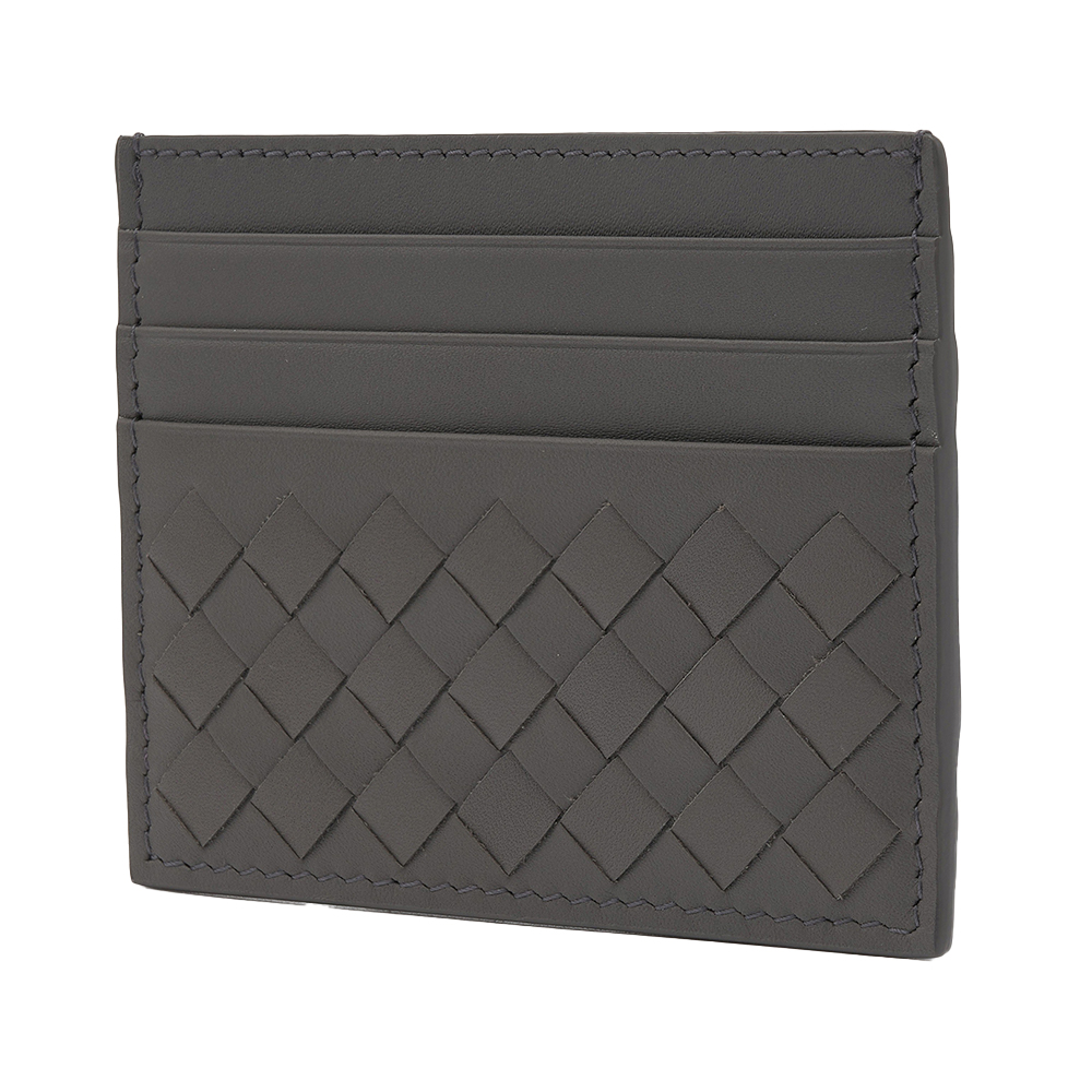 ★BOTTEGA VENETA★ Intrecciato Colorblock Card Holder Gray L Bottega Veneta Intrecciato Credit Card Case Dark Grey – voilà.id