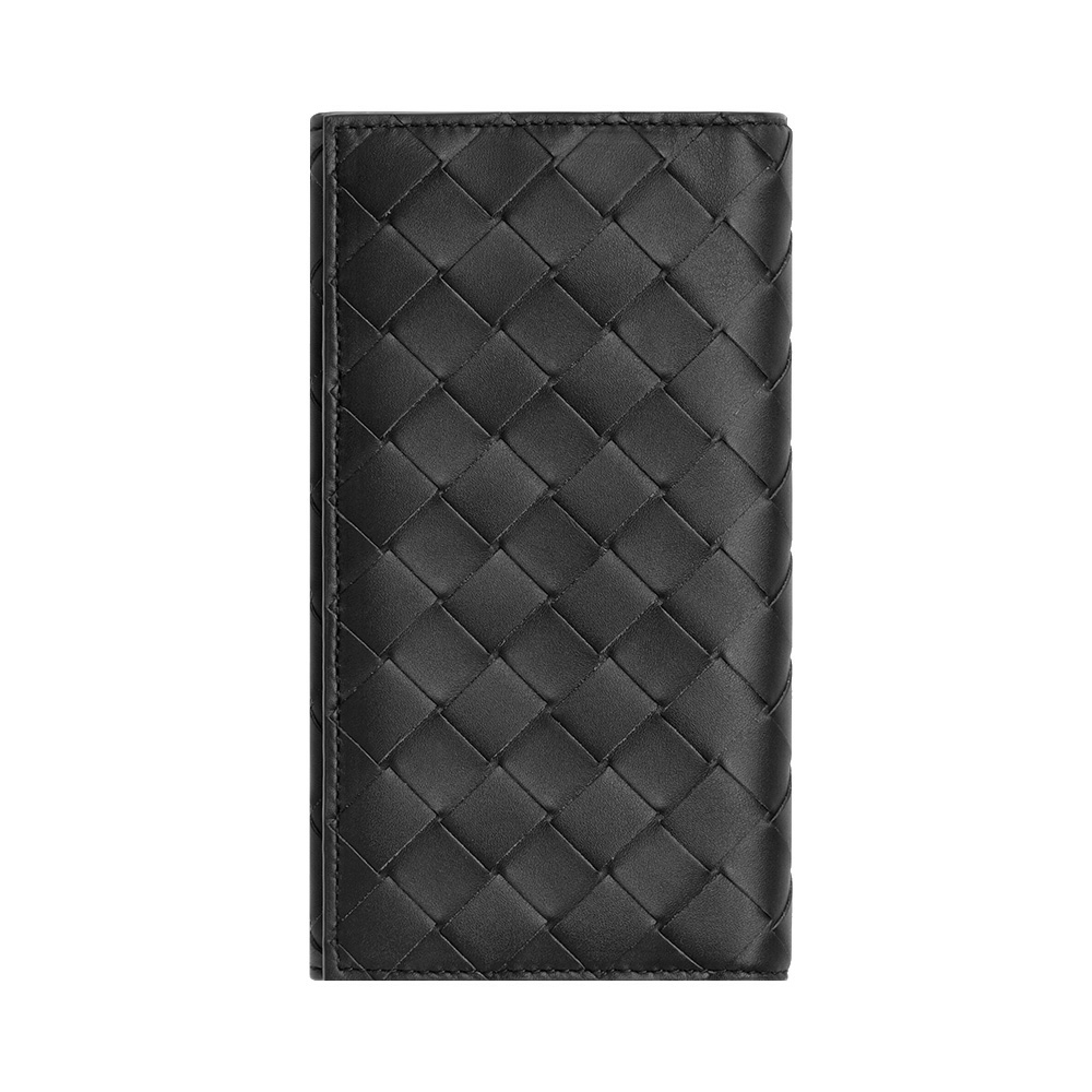 Bottega Veneta Intrecciato Leather Long Wallet Black – voilà.id