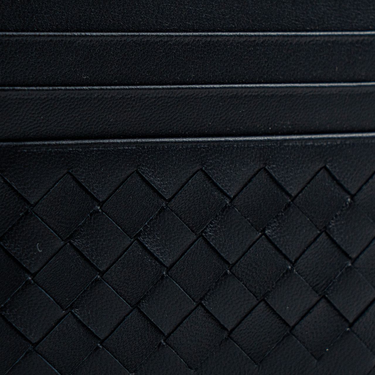 Bottega Veneta Intrecciato Credit Card Case Black/Brunito