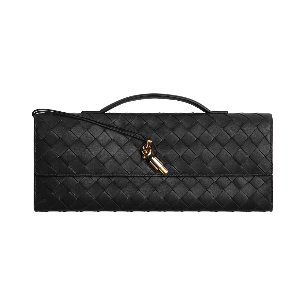 BOTTEGA VENETA 25S ANDIAMO 25 IN OLIVE GREEN CALFSKIN GOLD HARDWARE