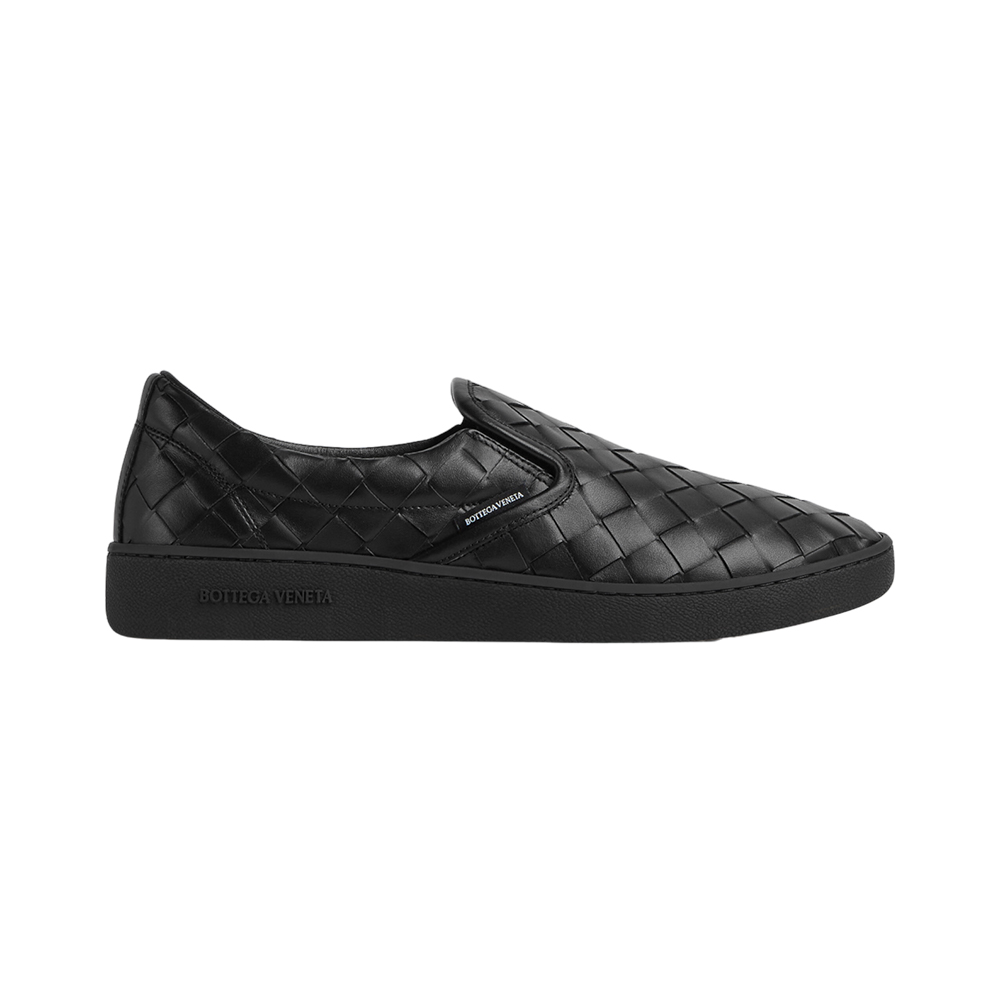 Bottega Veneta Sawyer Slip On Sneakers Intrecciato Leather Black