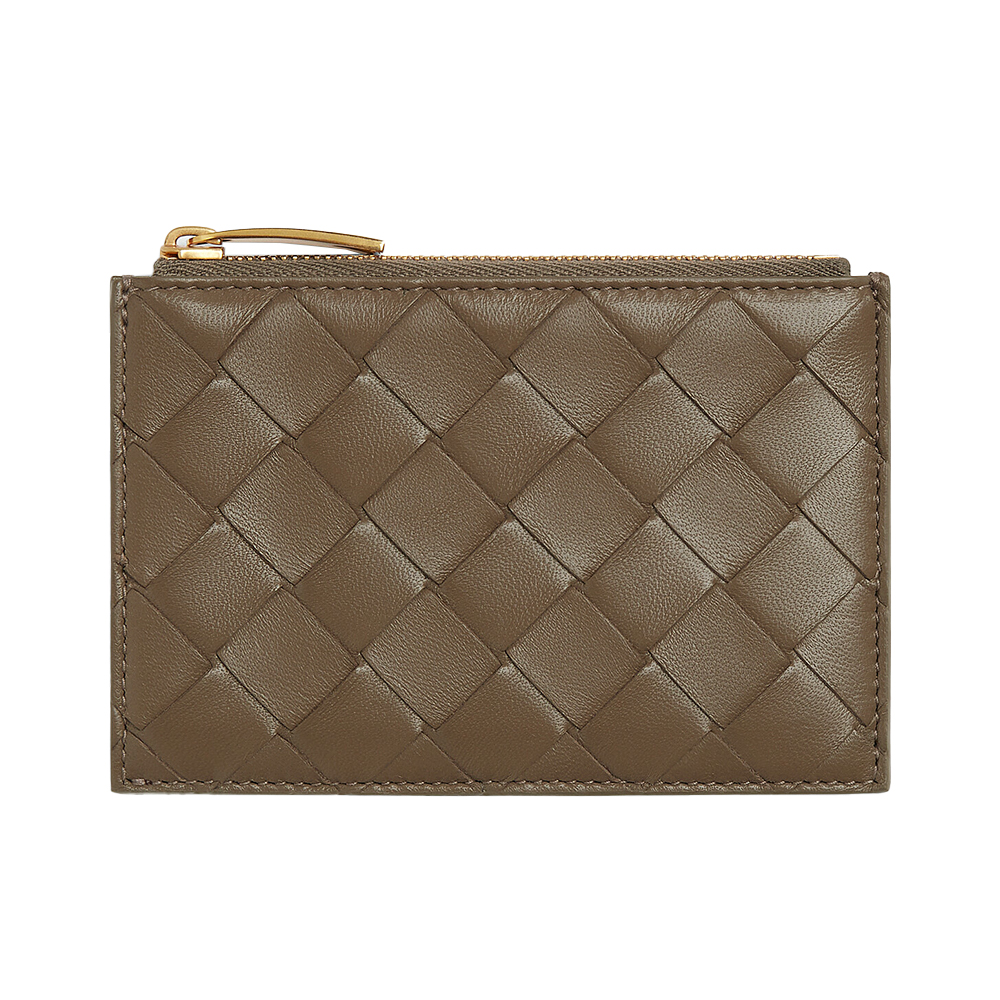 【BOTTEGA VENETA】 Intrecciato Zipper Card Wallet Bottega Veneta® Women's Intrecciato Zipped Card Case in