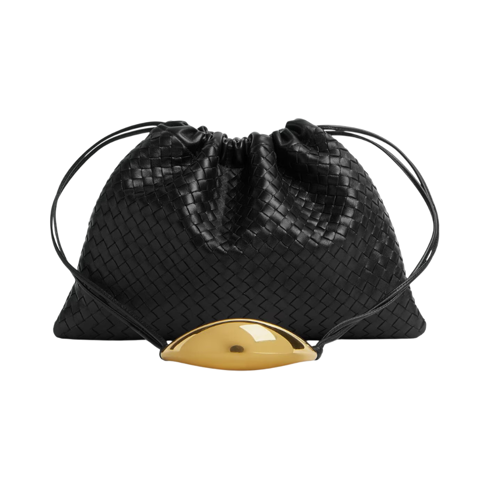 BOTTEGA VENETA 25S DUSTBAG NOTTE 33 IN IVORY CALFSKIN GOLD HARDWARE
