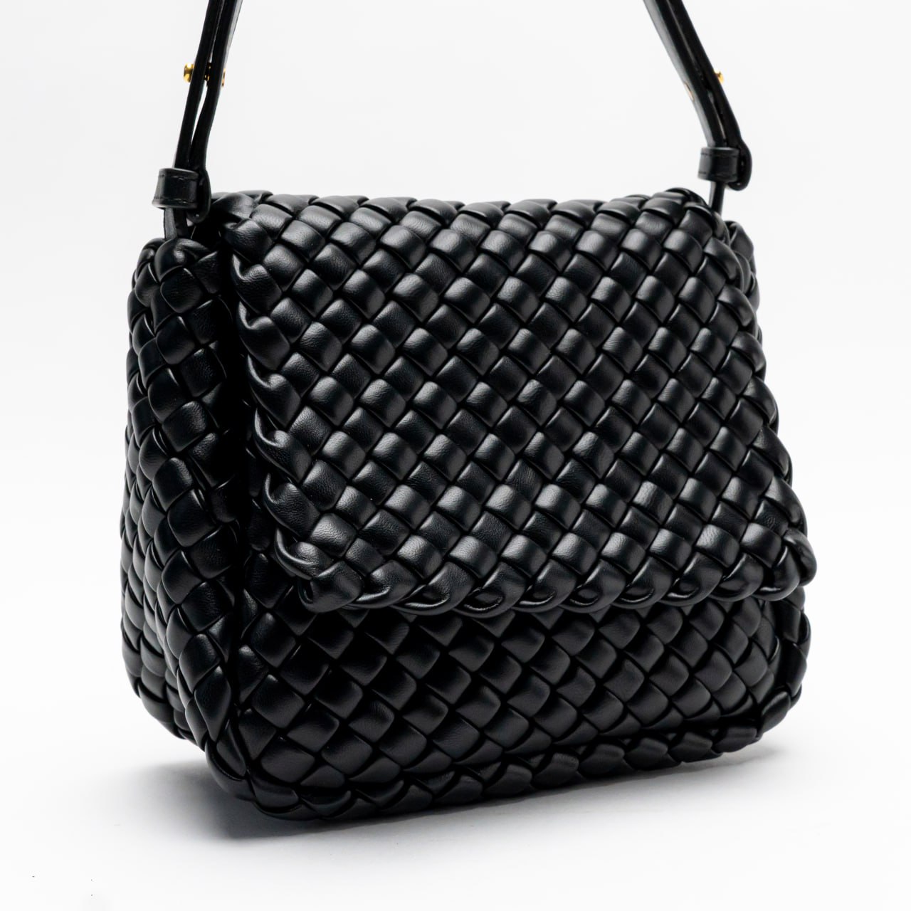 Bottega Veneta Mini Cobble Shoulder Bag Black – voilà.id