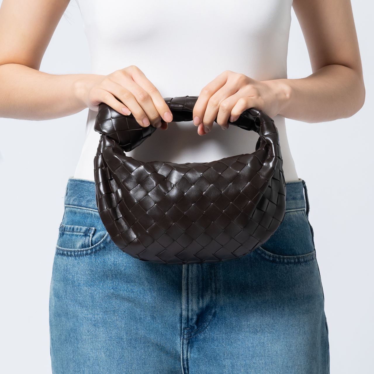 ★BOTTEGA VENETA★ Jodi Shoulder Bag Travertine 651876VCPP52 Brand New Bottega Veneta Jodie Small Leather Hobo Bag In