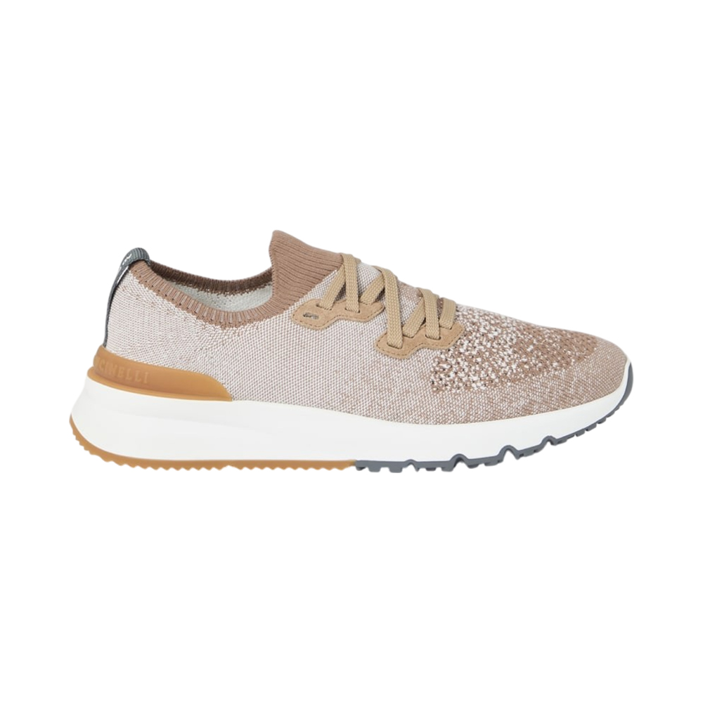 BRUNELLO CUCINELLI☆スパンコール☆ Brunello Cucinelli High Sneakers Shoe Ivory MZSFG2617 CQF25