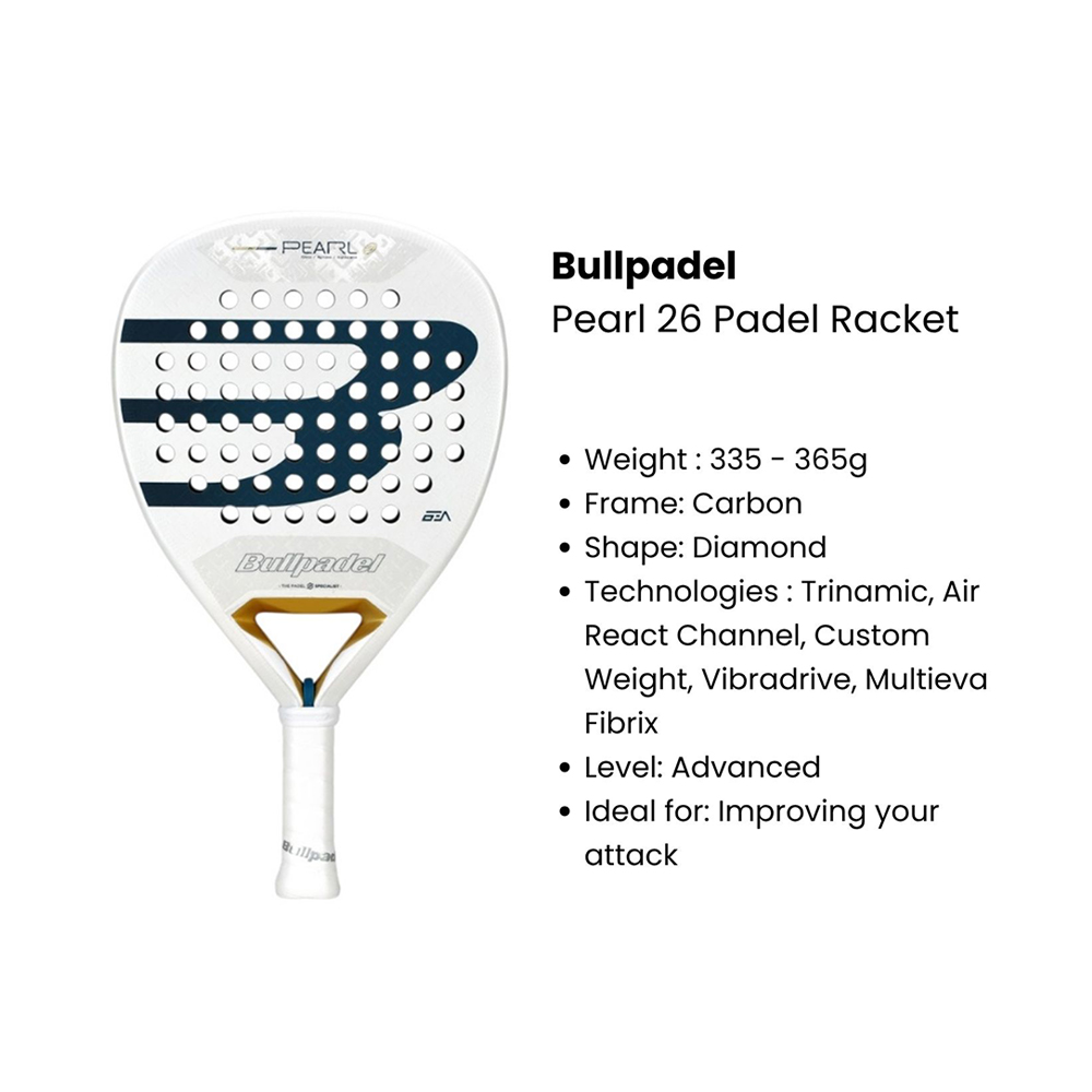 Pearl Racket Head Bullpadel Pearl 26 Padel Racket – voilà.id