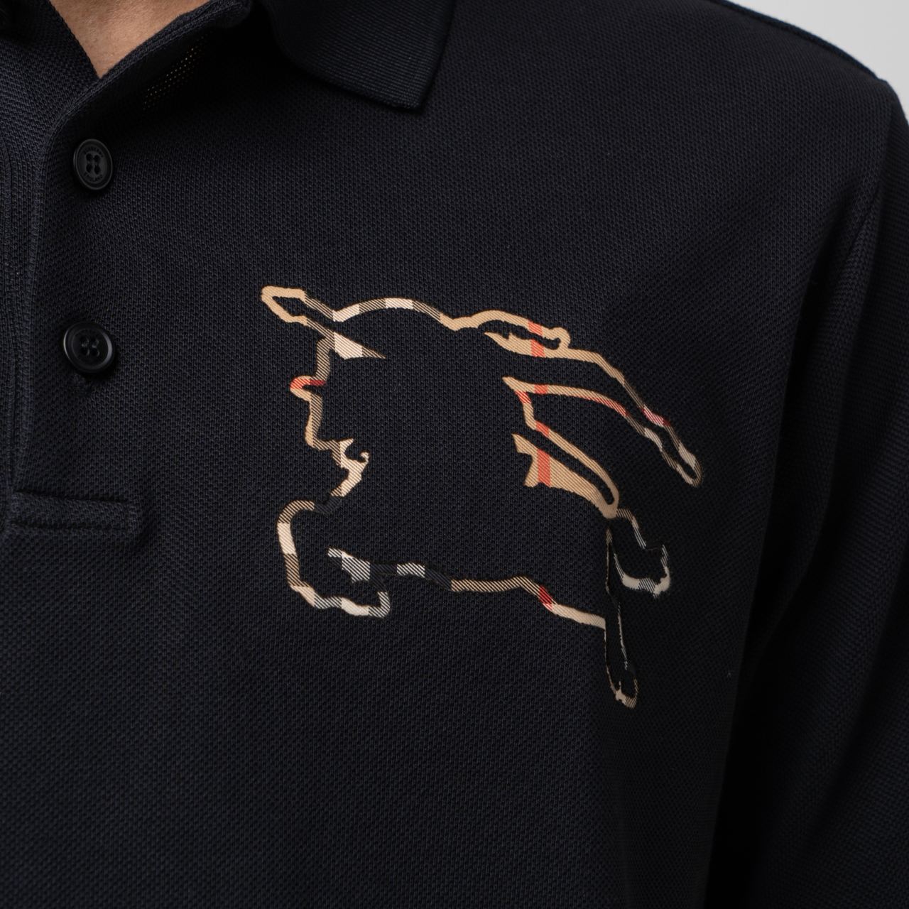 トップス Burberry Big Horse Logo Polo Shirt Burberry Men's EKD Year of the Horse Cotton Rugby Shirt | Neiman