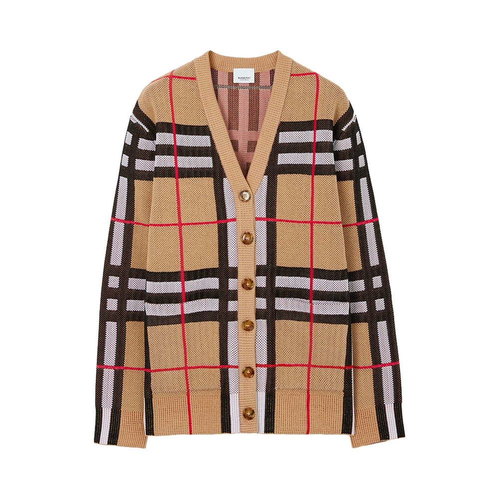 BURBERRY 美品 シルク混 コットン カーディガン ゴールドベージュ BURBERRY 美品 シルク混 コットン カーディガン ゴールドベージュ