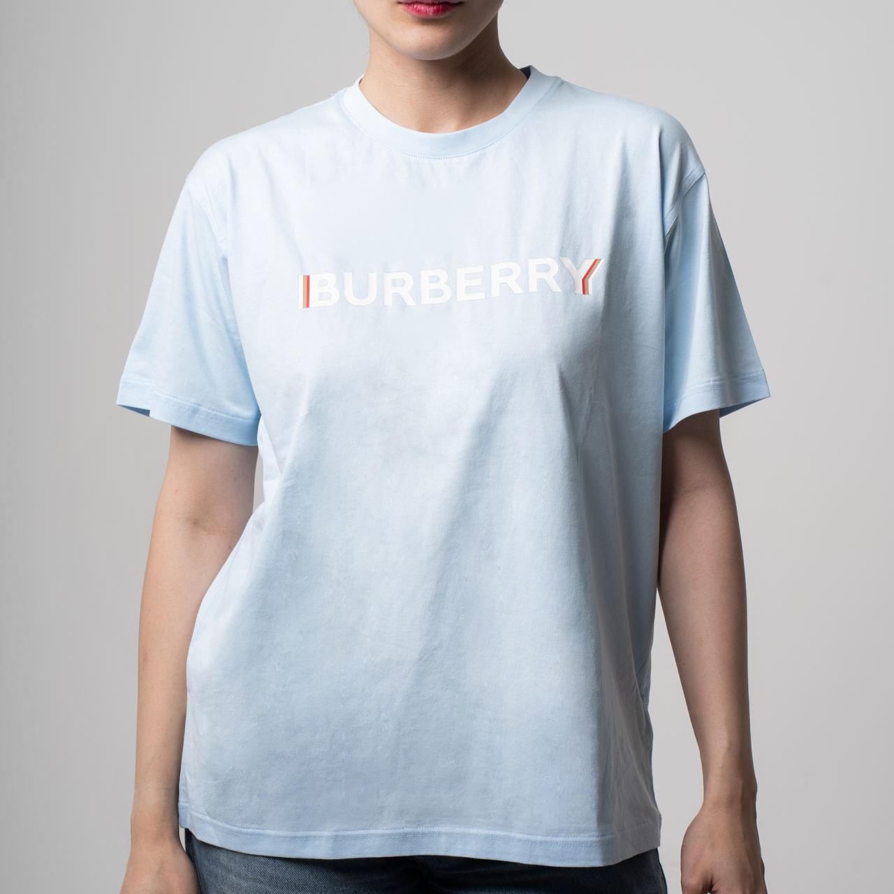 Burberry Logo Shadow Print T-Shirt Black Women – voilà.id