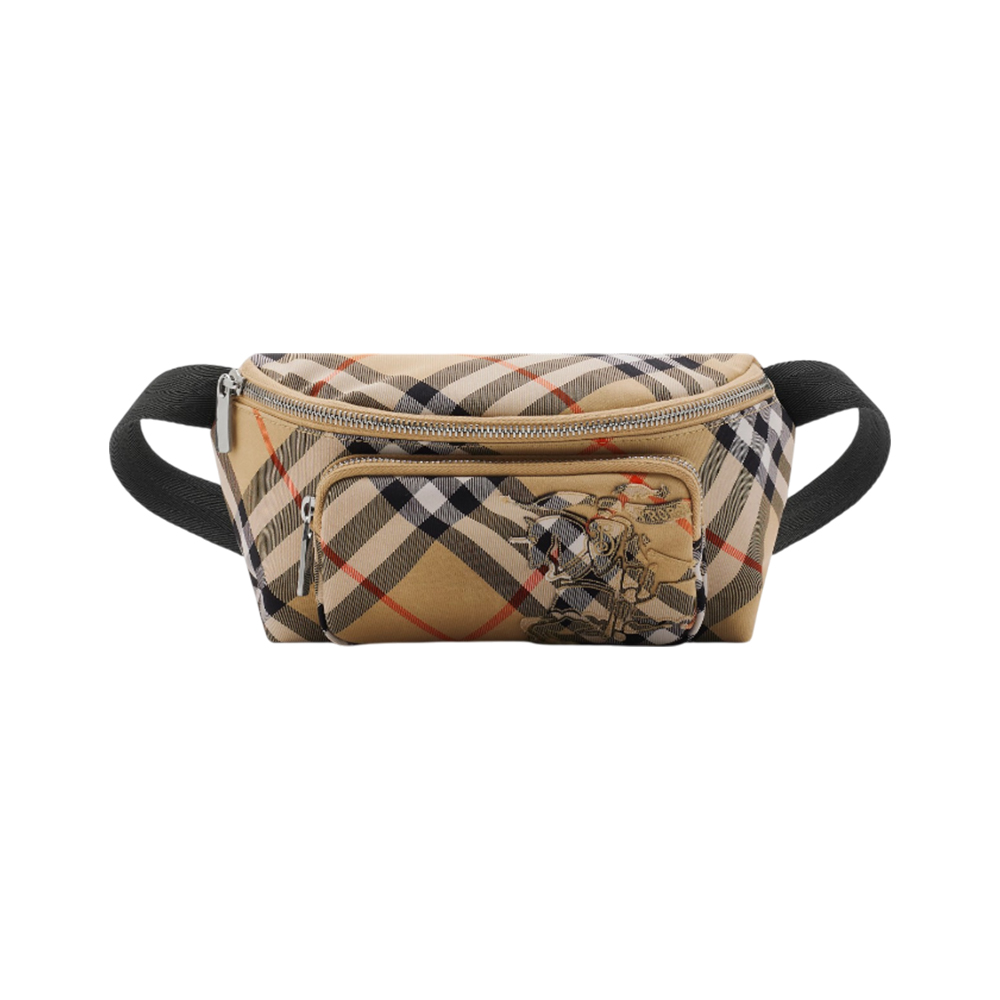 Burberry Check with EKD Appliquéd Belt Bag​ Archive Beige –