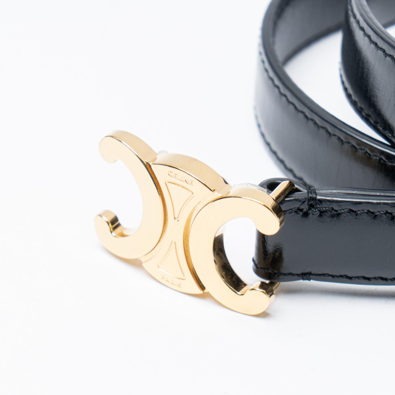 Celine 18 mm Triomphe Belt Calf Celine Triomphe Elegant Charm Belt 18mm Taurillon Leather  main image 2