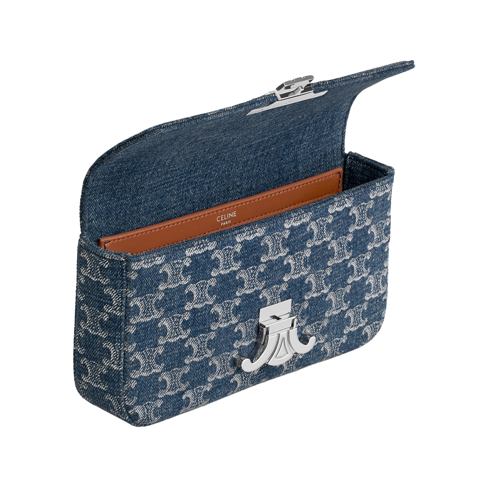【CELINE(セリーヌ)】CLAUDE DENIM CHAIN SHOULDER BAG Celine Claude Denim Chain Shoulder Bag - LVLENKA Luxury