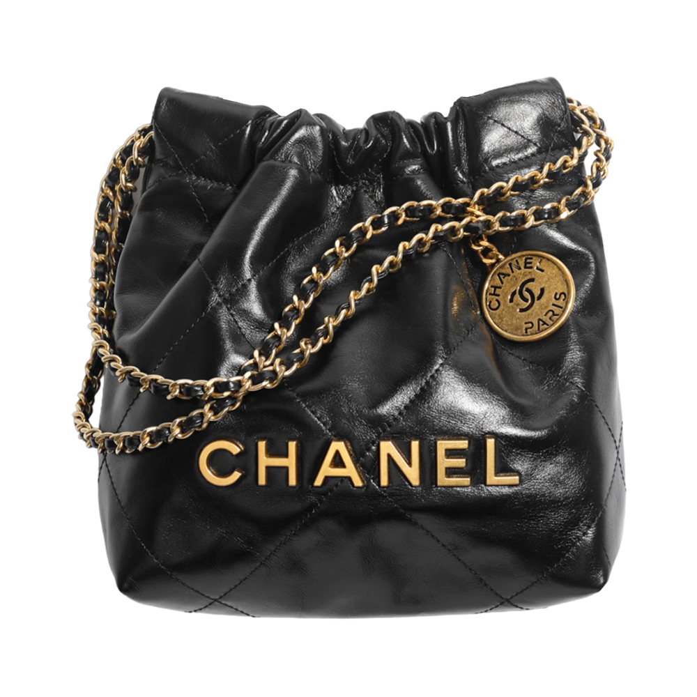 Chanel C 22 Mini Handbag Green Shiny Calfskin Ghw voilà.id