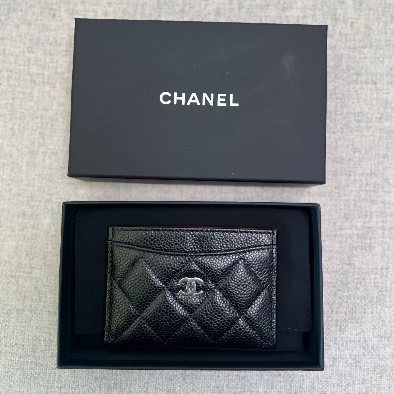 Classic Card Holder Grained Calfskin Black Shw