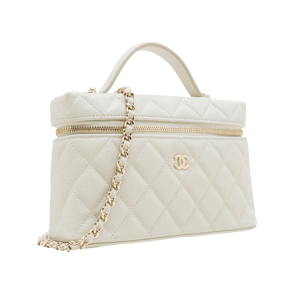 Chanel Vanity Clutch with Chain Caviar Light Grey Ghw – voilà.id