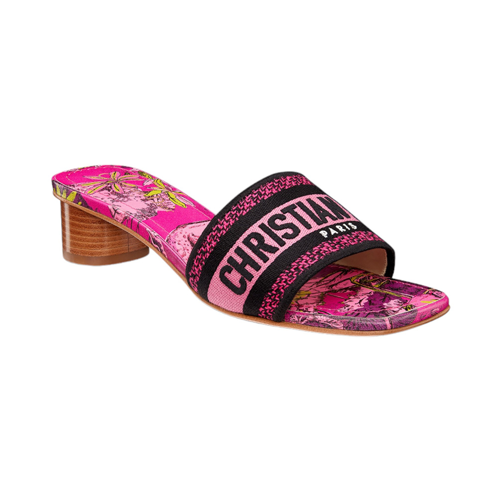 Dior｜SANDALS (KCQ902VOY 66P) Christian Dior Dway 35 Embroidered Cotton with Toile de Jouy