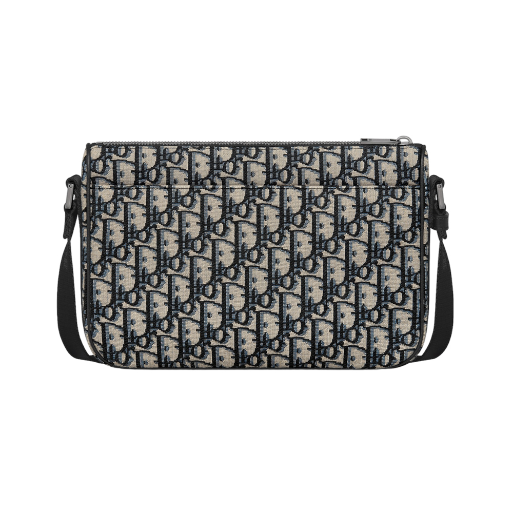 Christian Dior 8 Bag Oblique Jacquard With Strap Beige and Black