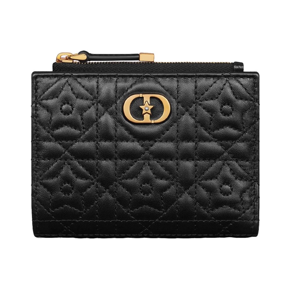 Christian Dior Caro Dahlia Wallet with Star Motif Black – voilà.id